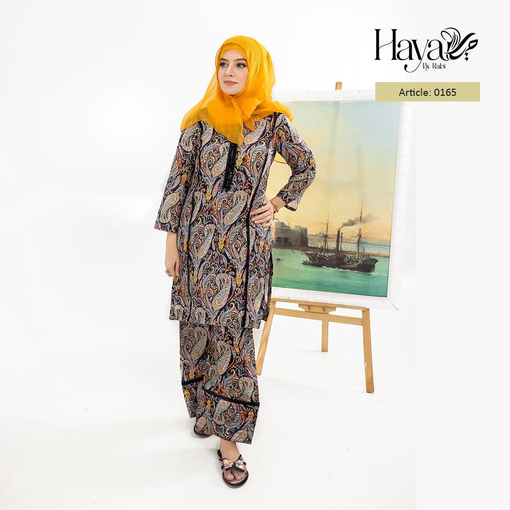 Printed Lawn Suit 4m – Haya By Rabi