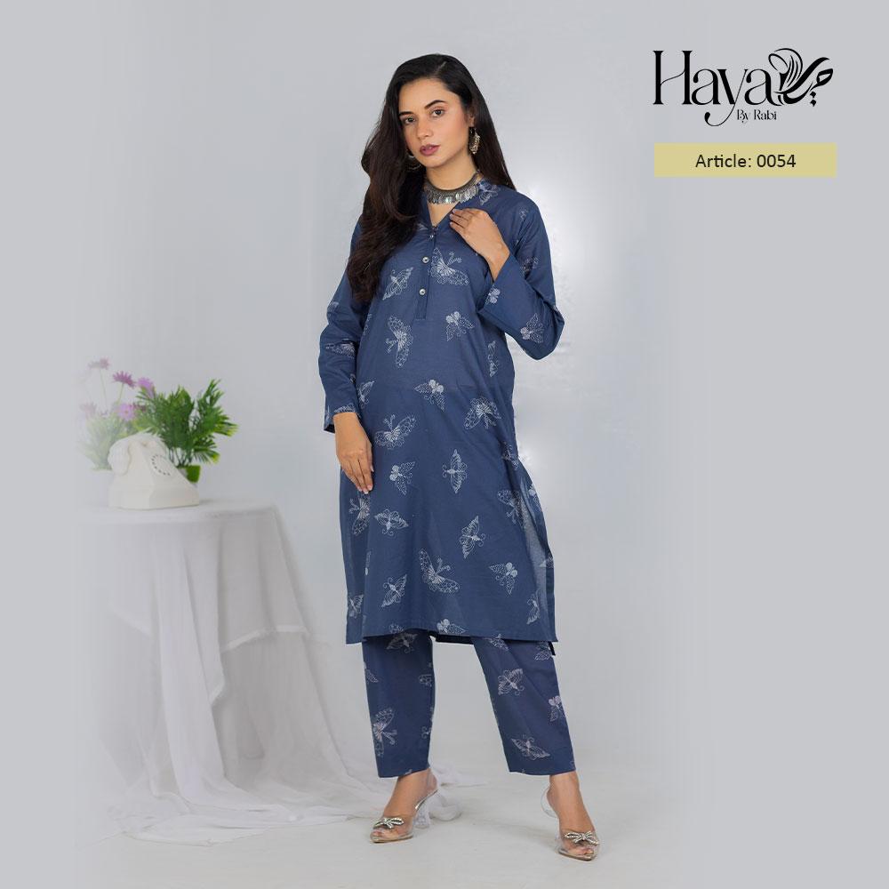 Two Piece Elegent Blue S.M.L – Haya By Rabi