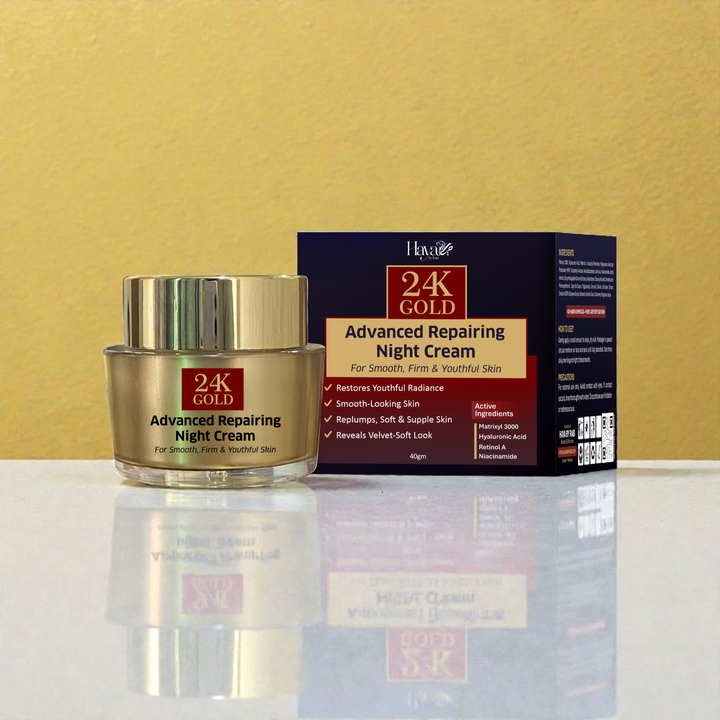 24K Gold Advanced Anti Aging Night Cream with packaging 