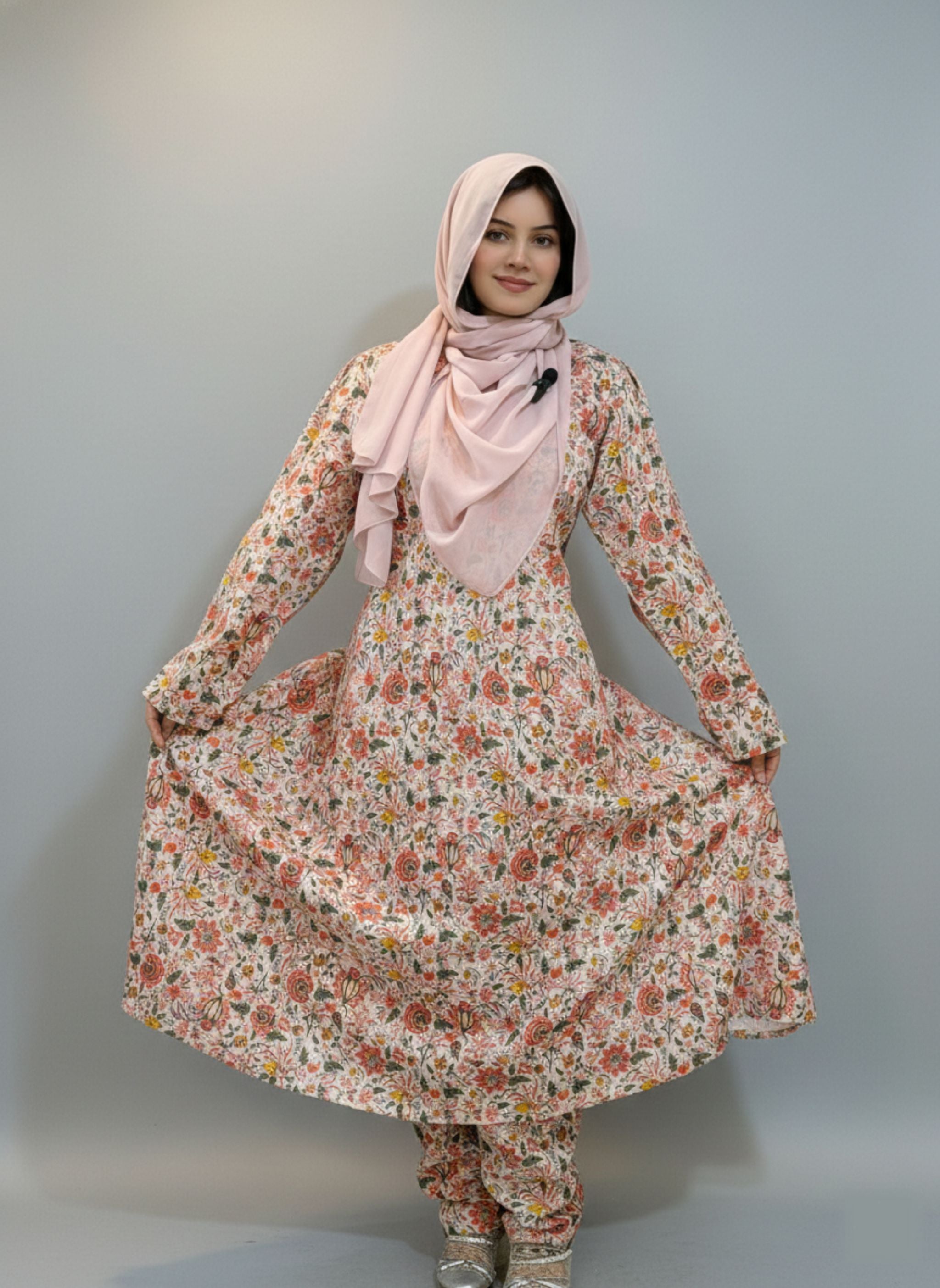 2 Pc Multi Floral - Women Winter Dress – Haya By Rabi