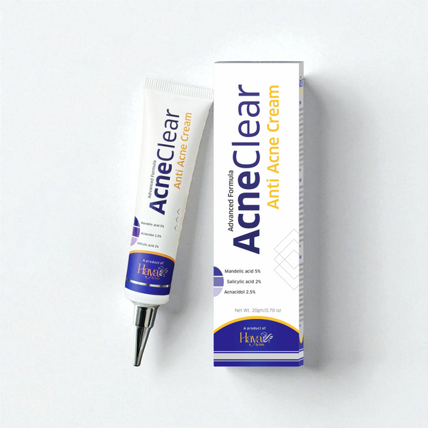 AcneClear Anti Acne Cream packaging – salicylic acid and niacinamide formula