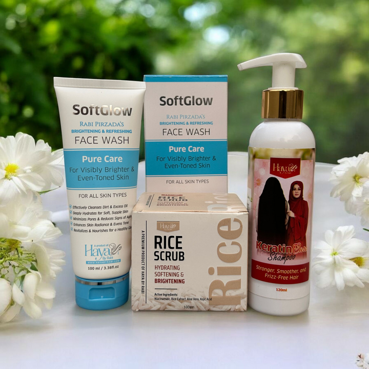 Complete skincare and haircare bundle Haya by Rabi