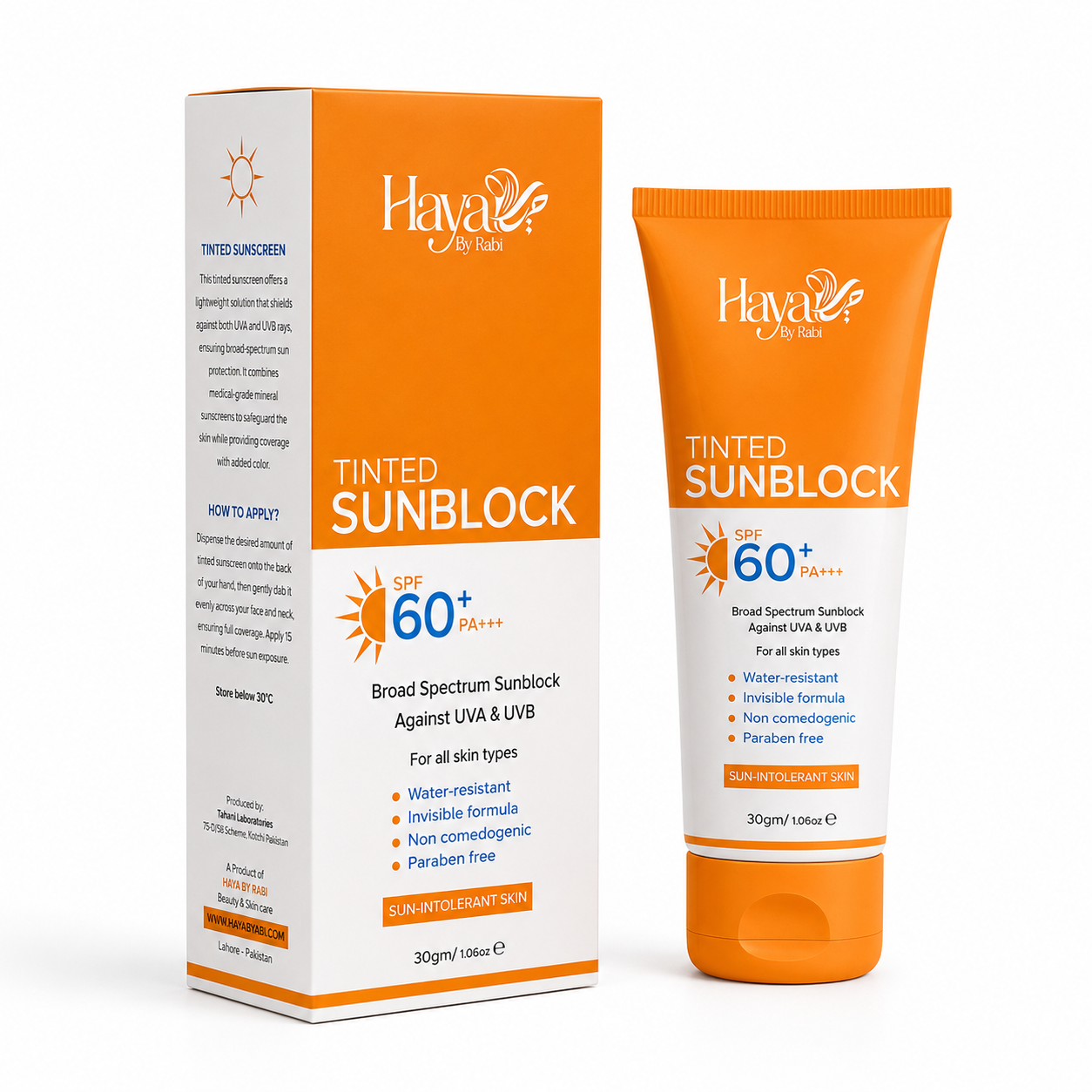 Tinted Sunblock - Broad Spectrum Protection – Haya By Rabi